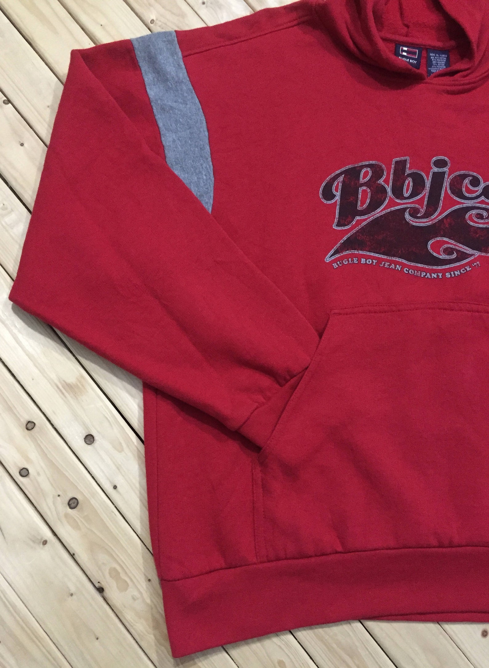 1990s Bugle Boy Jeans Brand Hoodie with Large Logo Etsy