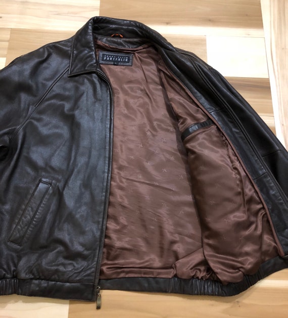 Perry Ellis Leather Er Flight Jacket