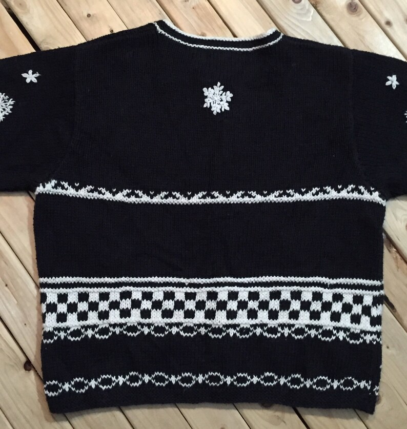 Talbots Winter Fair Isle Cardigan with Pearls