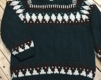 Bulky Wool Fair Isle Sweater