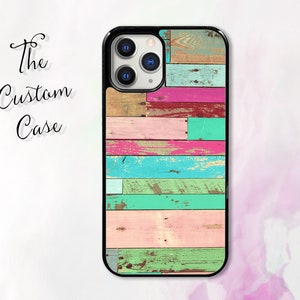 Reclaimed Wood Iphone Case, Pink and Mint Case, Distressed Turquoise Wood Case, Iphone Case, Samsung Case