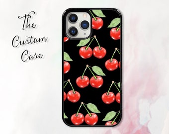 Red Cherries Phone Case for iPhone 14 Pro Max, iPhone 11 12 13 Pro Max case iPhone XR, XS Max 7 8 Plus, Samsung S21, S22, Z FLIP 4