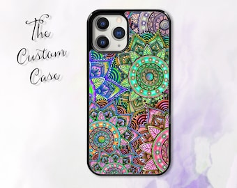 Mandala Art Case for iPhone 14 Pro Max, iPhone 11 12 13 Pro Max case iPhone XR, XS Max 7 8 Plus, Samsung S21, S22, Z FLIP 4