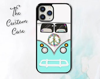 Peace Van Phone Case for iPhone 14 Pro Max, iPhone 11 12 13 Pro Max case iPhone XR, XS Max 7 8 Plus, Samsung S21, S22, Z FLIP 4