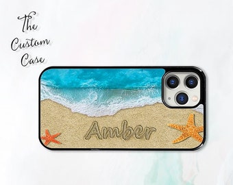 Your Name in the Sand Phone Case, Personalized Phone Case, Your Name Here Case, Iphone Case, Samsung S23, iPhone 14 pro max
