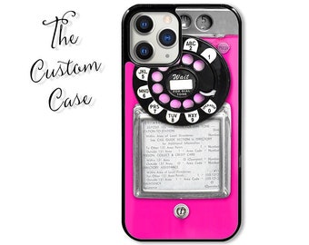 Hot Pink Retro Payphone Tough Phone Case with a Great Vintage Vibe, Available for Iphone and Samsung