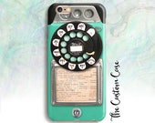 Retro Turquoise Payphone, Vintage Payphone Phone Case, Retro Mint Rotary Phone, Old Vintage Payphone, Hipster Payphone Case, Iphone, Samsung