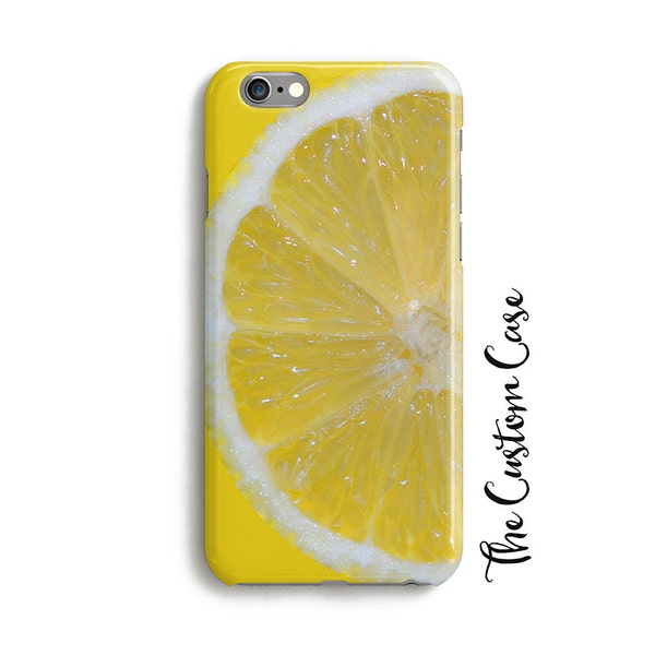 Lemon IPhone Case, Lemon Slice Phone Case, Fruit Phone Case, Iphone 4/5/5c/6/6+/6s, Samsung Galaxy S3/S4/S5/S6/S6 Edge/6Edge+, Note 3/4/5