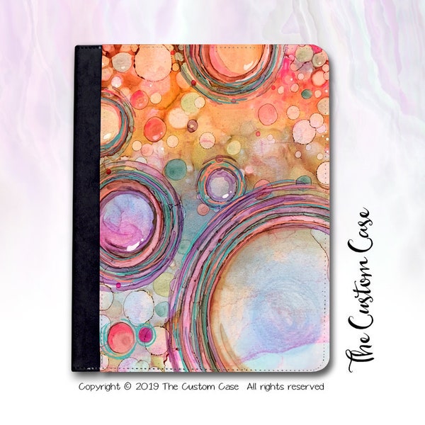 Geometric Watercolor Ipad Case, Geometric Ipad Cover, Ipad Pro Folio Case, Ipad 2/3/4/5 Case, Ipad Air 1/2/3 Case, Ipad Mini 1/2/4 Case