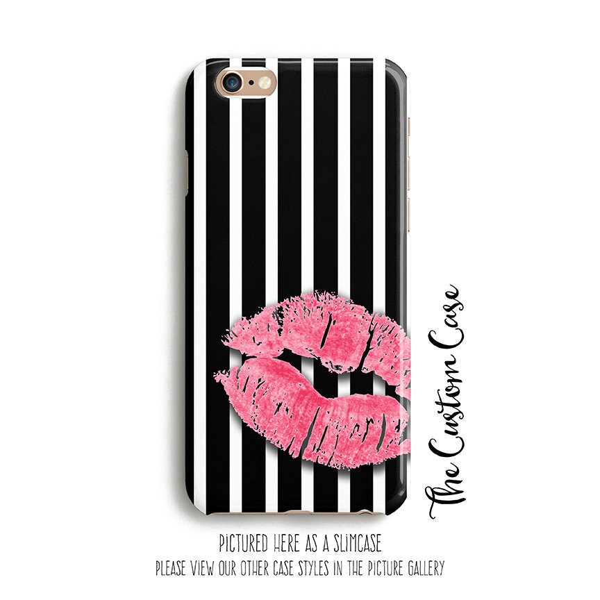 Kiss Phone Case Retro Stripes Lips Phone Case Samsung Etsy UK