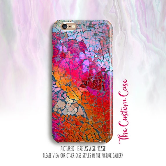 Iridescent Mosaic Phone Case Rainbow Crackle Phone Case Etsy