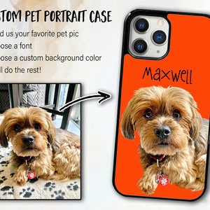 Custom Pet Phone Case Using Pet Photo and Name, Personalized Phone Case, Dog Cat Case, iPhone 11 12 13 14 Pro Max Samsung S21 S22 S23