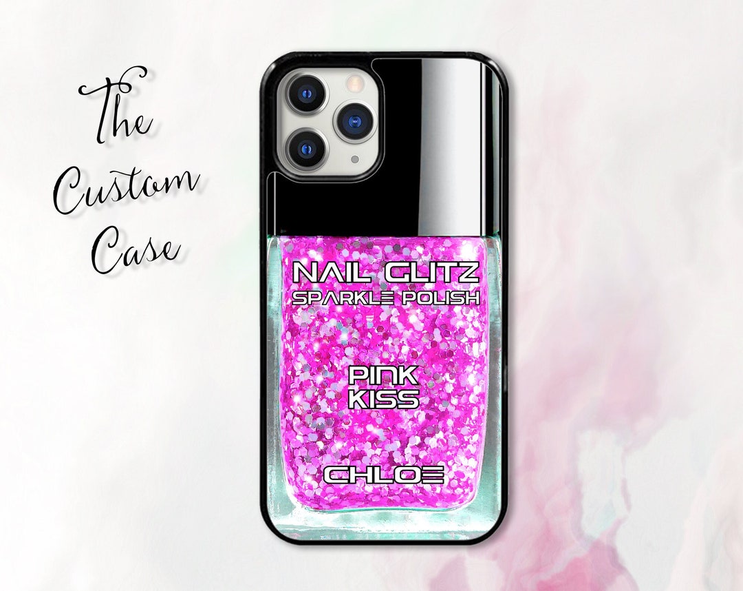 Glitter Nail Polish Phone Case for iPhone 14 Pro Max, iPhone 11 12 13