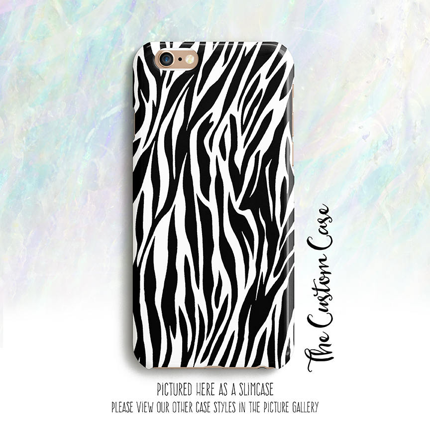 Zebra Print Iphone Case Black and White Iphone Case Jungle Etsy