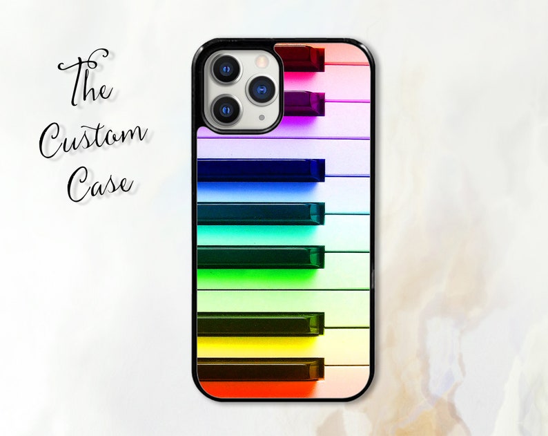 Piano Keys Phone Case, Rainbow Keyboard iPhone Case, Rainbow Piano Keyboard Case, iPhone Case, Samsung Case image 1