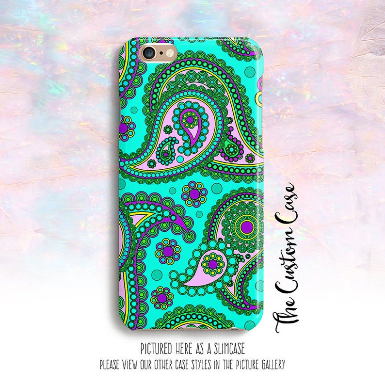 Paisley phone Case, Boho Chic Paisley in 6 colors Iphone Case, Custom Paisley for Iphone and Samsung cases, Iphone X case, Iphone 8 case 