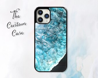 Turquoise Gemstone Phone Case, Blue Crystal Phone Case, Geode Case,  Iphone and Samsung Cases