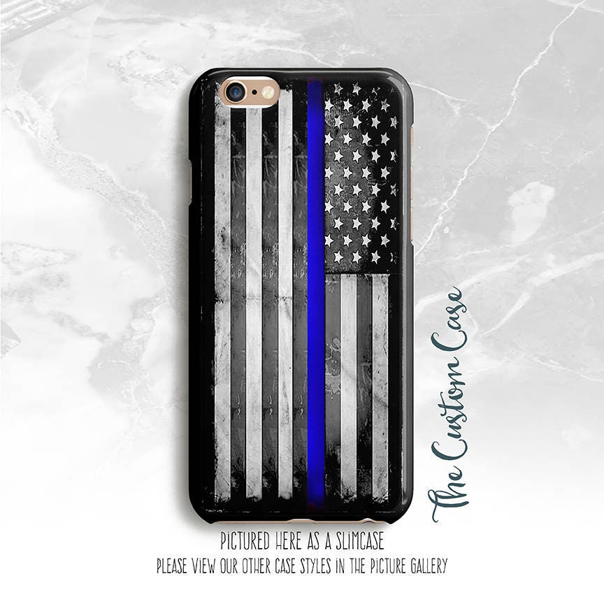 Thin Blue Line Flag Phone Case Iphone 4/5/5c/6/66s Samsung Etsy