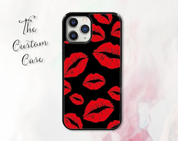 Red Lips Kiss Phone Case for iPhone 14 Pro Max, iPhone 11 12 13 Pro Max  Case iPhone XR, XS Max 7 8 Plus, Samsung S21, S22, Z FLIP 4 