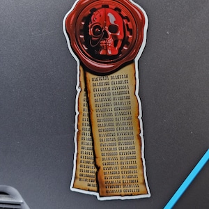 Grim Dark Purity zegellak en scrollsticker binaire machine geest Warhammer 40k geïnspireerd