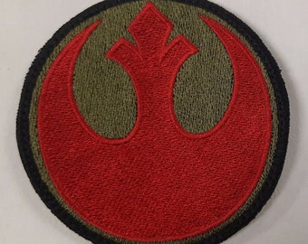 Star Wars Rebel Alliance Symbol Emblem Patch Red on Green Embroidered