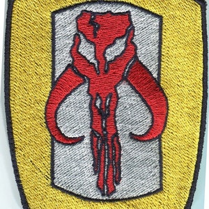 Mandalorian Mythosaur Signet Schulter Rüstung Patch Boba Fett Style 10x3mm