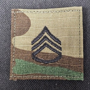 US Army Woodland M81 Ranga E-6 Sztabowy sierżant Patch Mundur gotowy