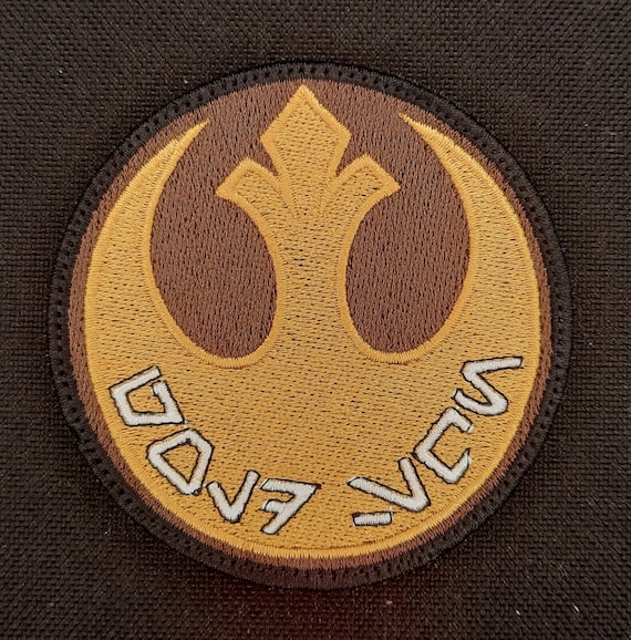 Star Wars Rebel Alliance Symbol Emblem Patch Gold Squadron Aurebesh