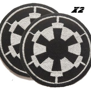 Galactic Empire Uniform Imperial Emblem Insignia Embroidered Star Wars Patch Pack of x2