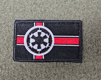 Imperial Navy Naval Jack Galactic Empire Star Wars Flag Patch Embroidered 3x2 Flag Patch