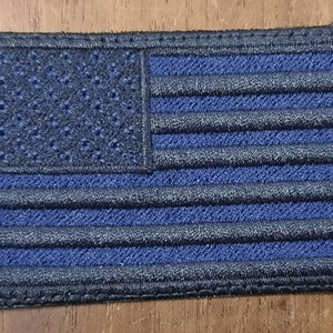 US Flag Patch Black and Navy Blue