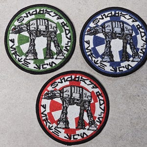 Escadron de la mort impérial Blizzard Force AT-AT Walker 4" de diamètre écusson brodé Aurebesh