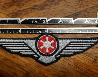 Imperial Navy TIE Fighter Pilot Flight Wings Badge Embroidered Patch Star Wars