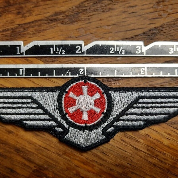 Imperial Navy TIE Fighter Pilot Flight Wings Badge Embroidered Patch Star Wars