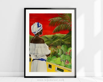 Puerto Rico Wall Art, Puerto Rico, giclee, Puerto Rico Art, Puerto Rican Art, Puerto Rican decor, Afrolatino