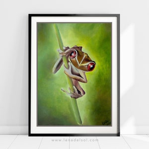 LIMITED EDITION Art Print, El Coqui, Oil painting print, Puertorican Art, Caribbean art, Island art, Colorful, cultural, gift idea