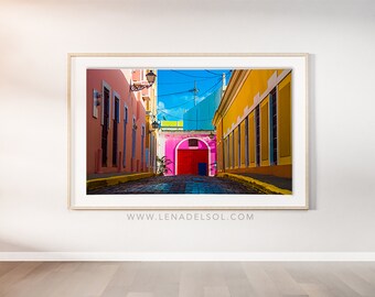 Puerto Rico photography, Caribbean, Doors, San Juan, Puerto Rico, Wall decor, Travel photography, landmark, Tropical decor, Gift idea