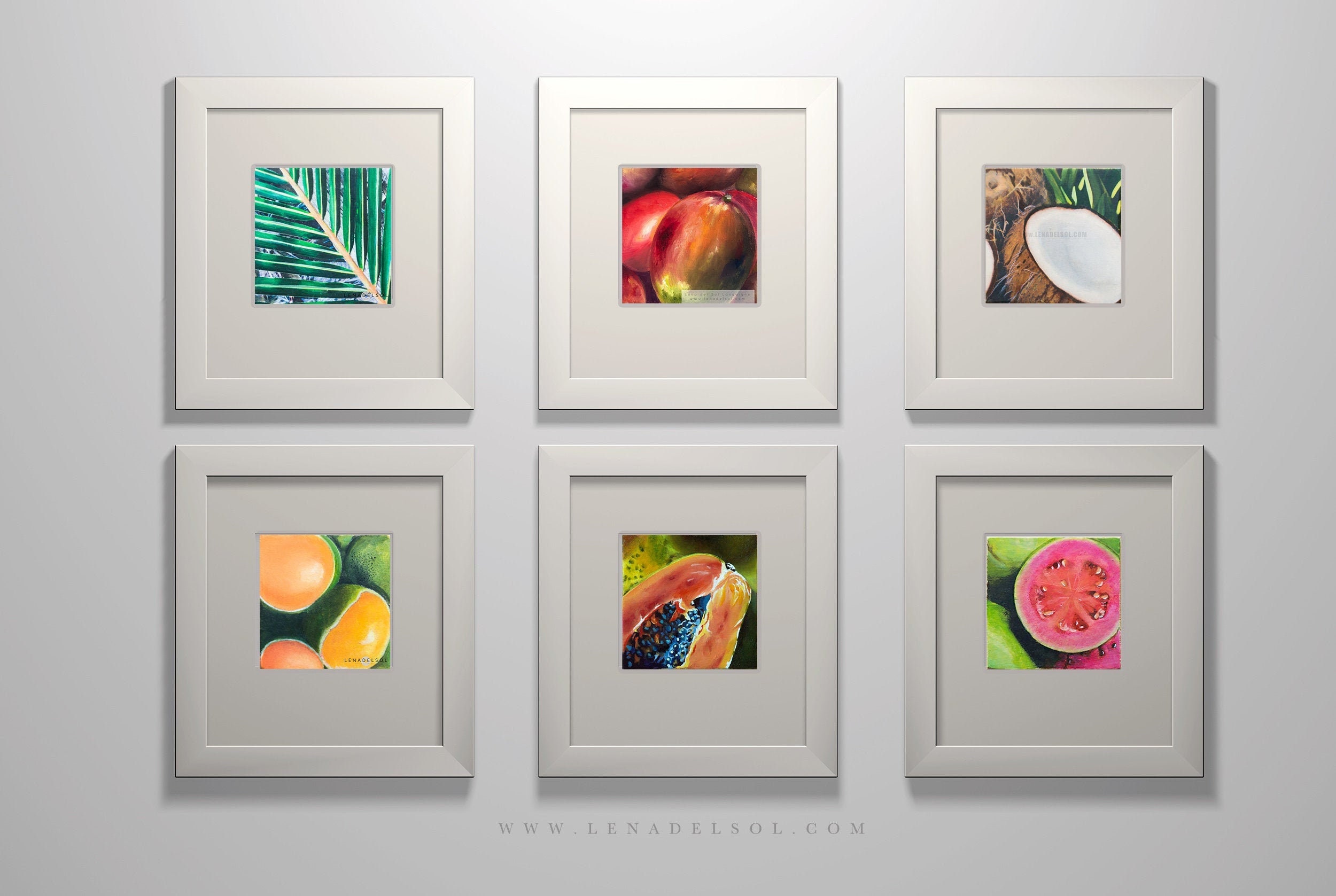 Porto Rico Wall Art, Porto Rico, Giclee, Mur de Galerie, Peintures à L'huile Fruits, Art Portoricain