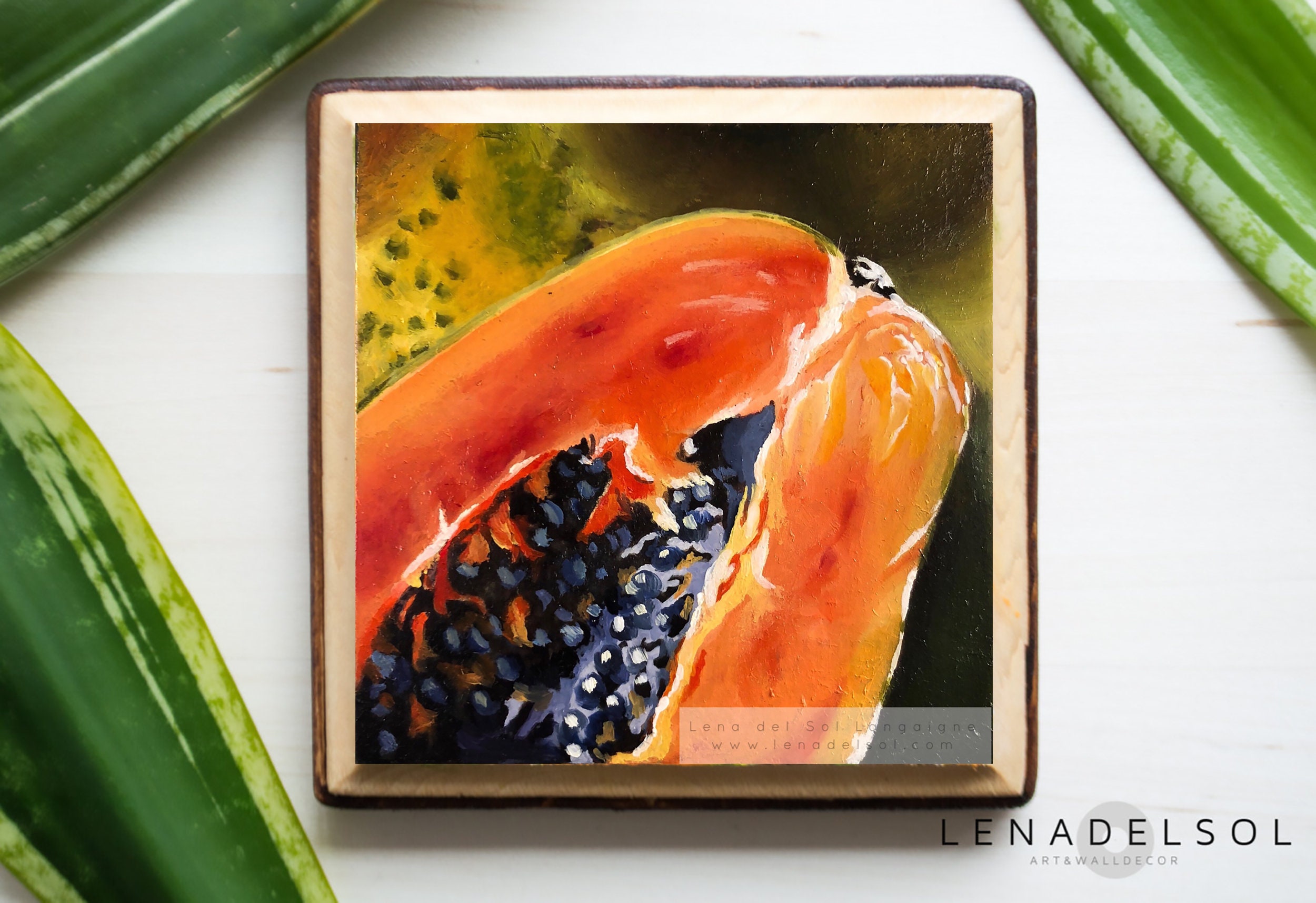 Peinture de Fruits Tropicaux, Porto Rico, Peinture d'art Art Mural Cuisine, Mur Portoricain, Crémail