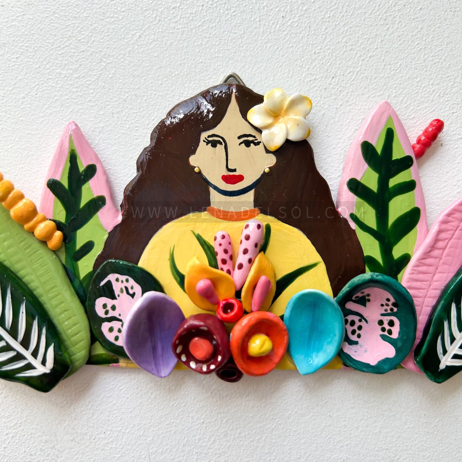 Handmade Ceramic Wall Art Ana Tropical Wall Art Etsy