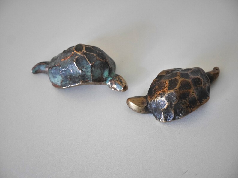 mens gift energy animal sculpture north Turtle feng shui art object bronze carry art talisman anniversary hand sculpture