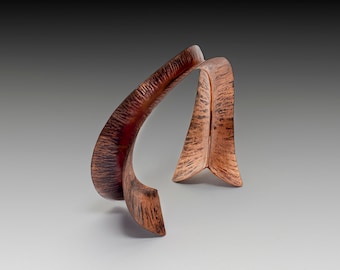 Fine Copper bracelet, Foldform cuff, unique hand made bracelet, anticlastic jewelry, womens copper cuff, sculptural jewelry, copper bracelet