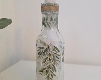 Greenery Light Up Bottle, Garden Themed Light Lamp, Cheerful  Home Decor