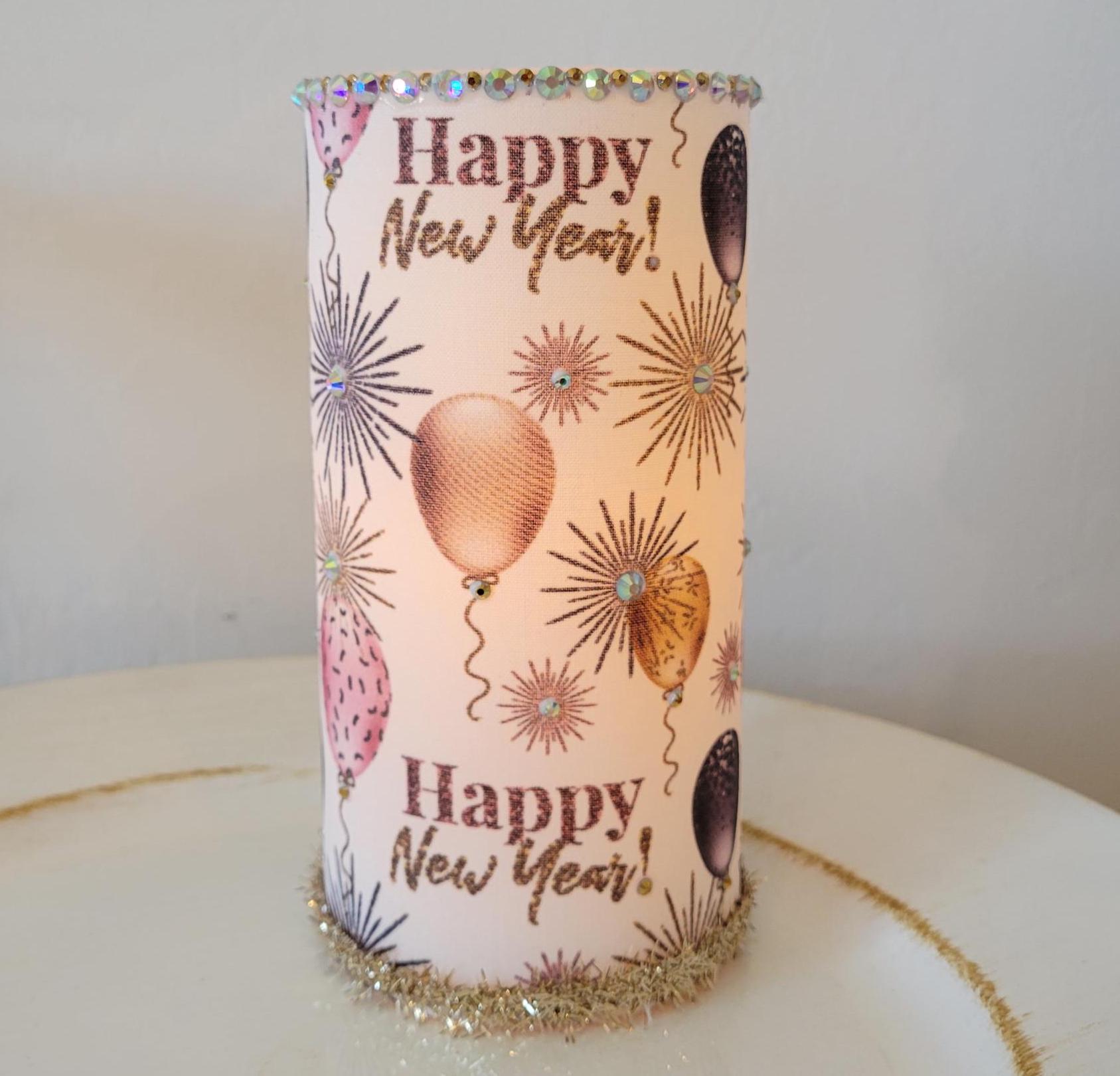 Bougie LED avec Happy New Year