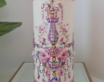 Chandelier Themed Led Candle With Over 1000 Crystal Rhinestones, Romantic Home