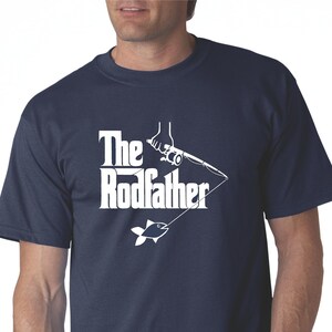 Fishing T Shirt The Rodfather Mens Plus Size Shirt Gift For Etsy