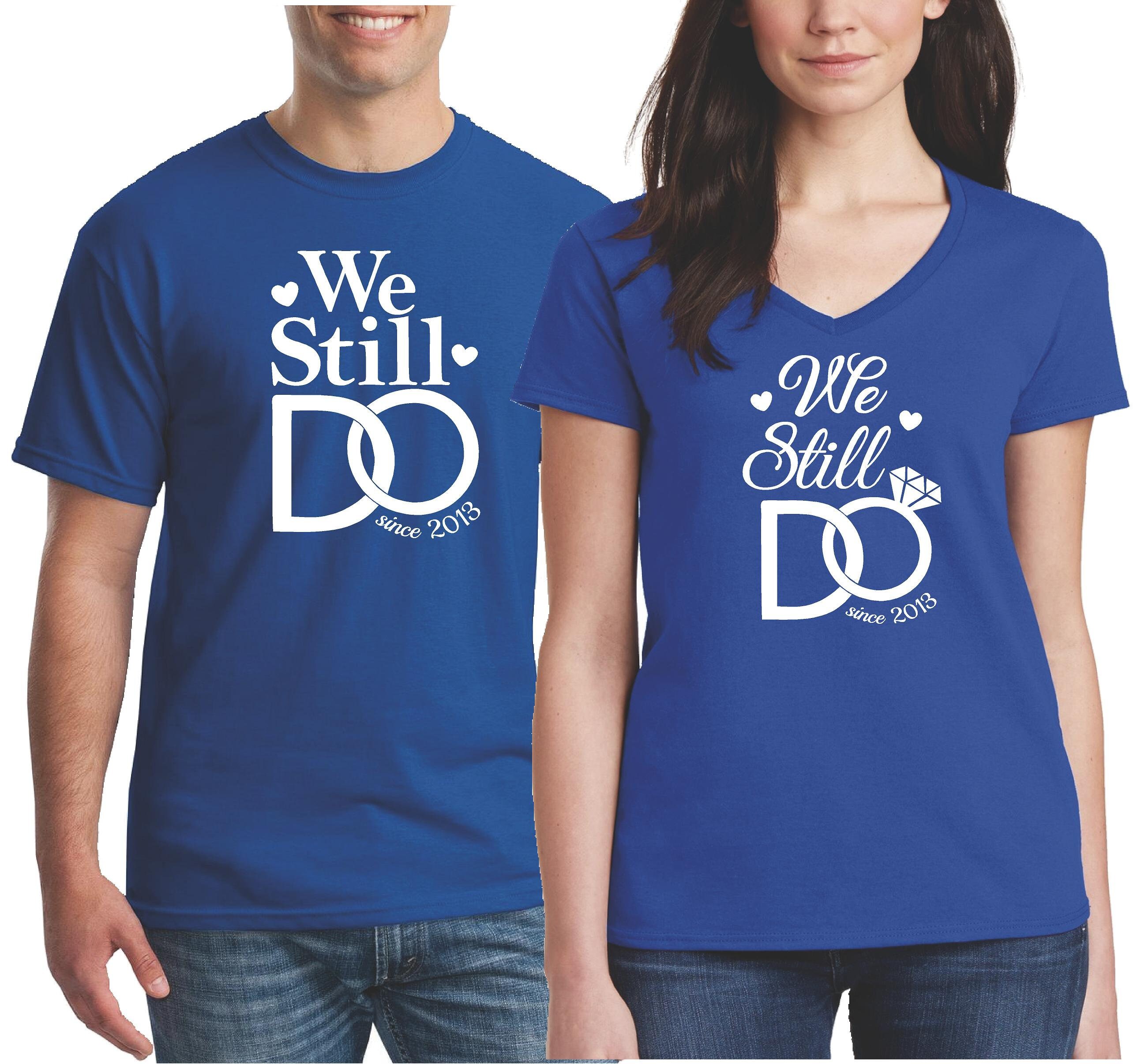 Wedding Anniversary T shirts Personalized Wedding Date Vow Etsy