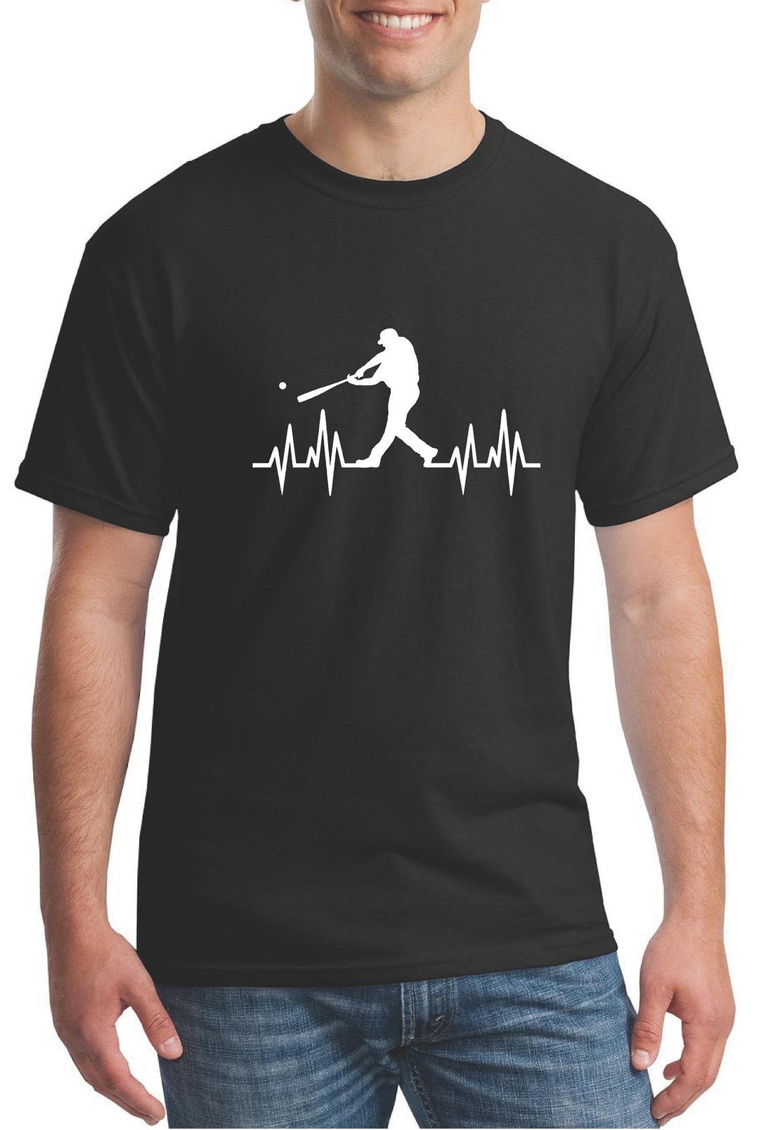 Baseball Shirt Sports Shirts Baseball Heartbeat Shirt - Etsy