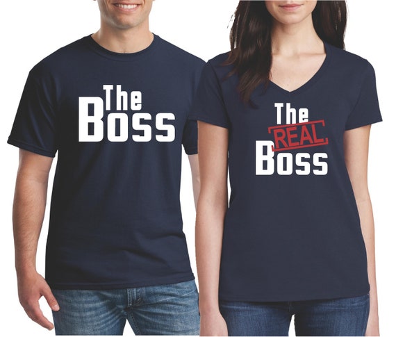 the boss the real boss couple shirt