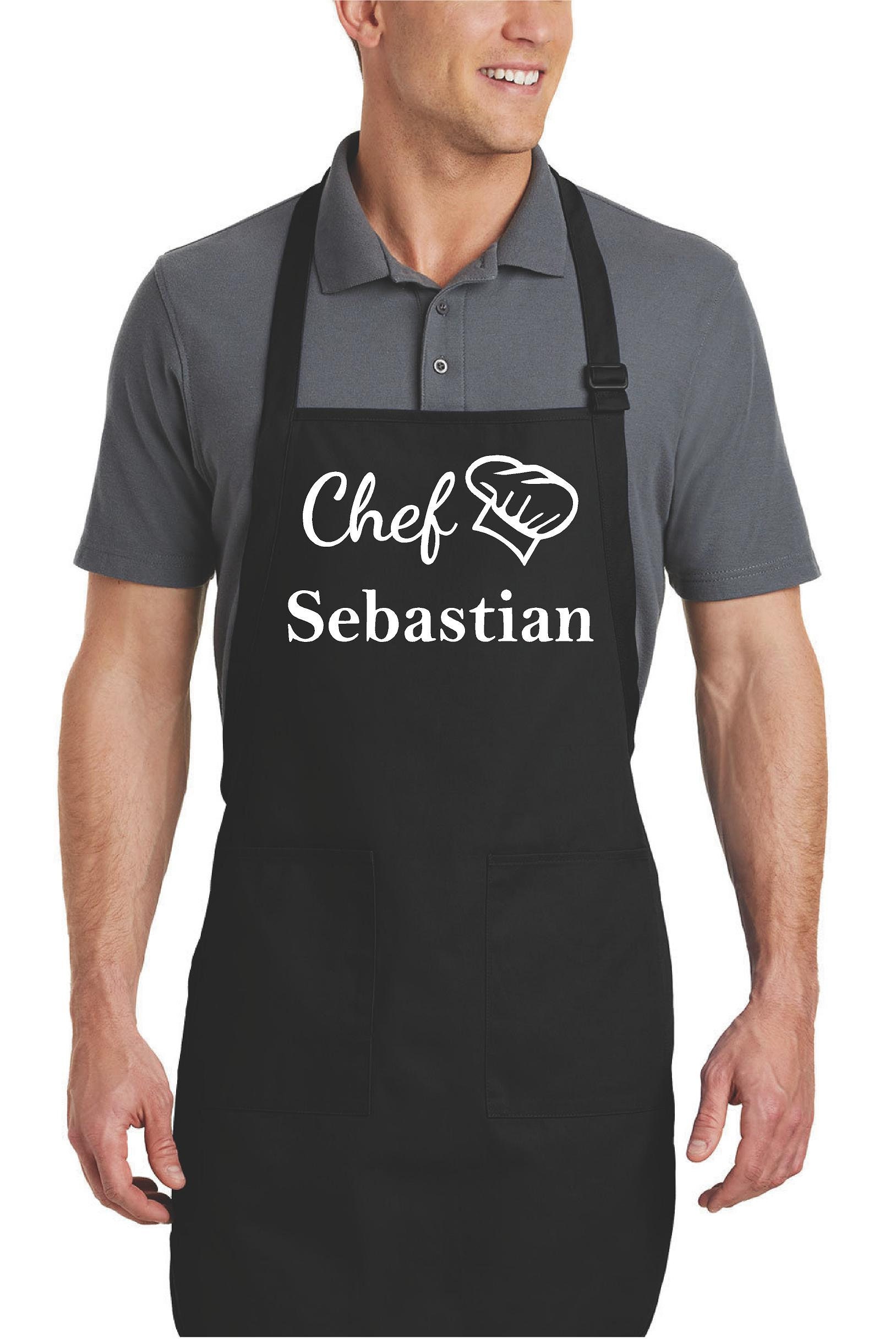Personalized Apron for Men Mens Aprons with Pockets Chef Etsy